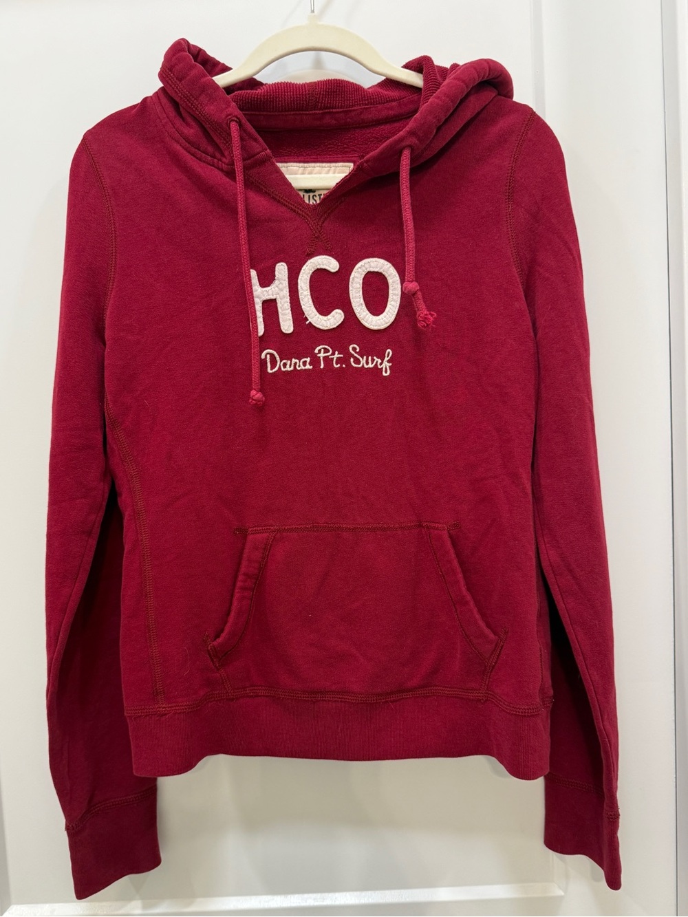 Vintage Early 2000s / Y2K Hollister Women's Hoodie with Embroidered HCO